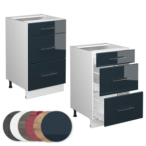 Vicco Mobiletti da cucina  Blu scuro lucido 50 cm , PL Antracite