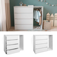 Vicco Guardaroba per bambini Bianco 120 x 101.9 cm con 4 cassetti
