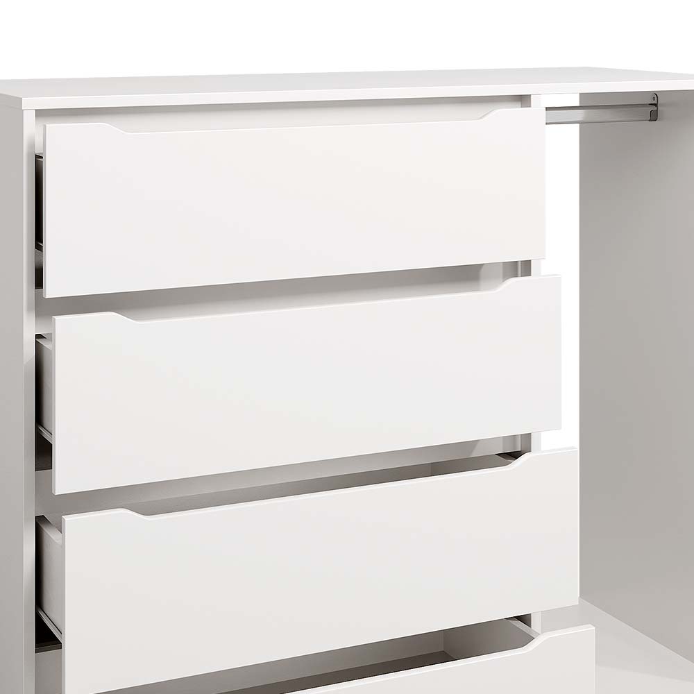 Vicco Guardaroba per bambini Bianco 120 x 101.9 cm con 4 cassetti