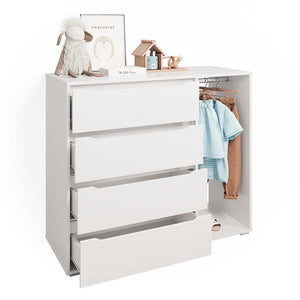 Vicco Guardaroba per bambini Bianco 120 x 101.9 cm con 4 cassetti