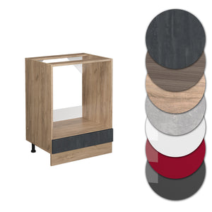 Vicco Mobile per forno da incasso Calcestruzzo nero 60 cm PL Rovere