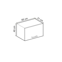 Vicco Pensile da cucina Calcestruzzo nero 60 cm Piatto