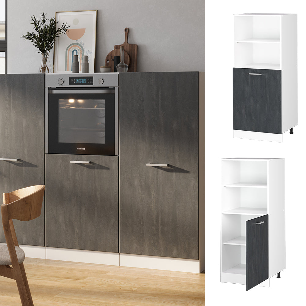 Vicco Mobile per forno da incasso Calcestruzzo nero 60 cm