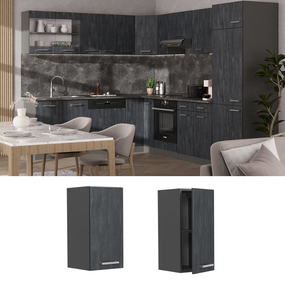 Vicco Pensile da cucina Calcestruzzo nero 30 cm