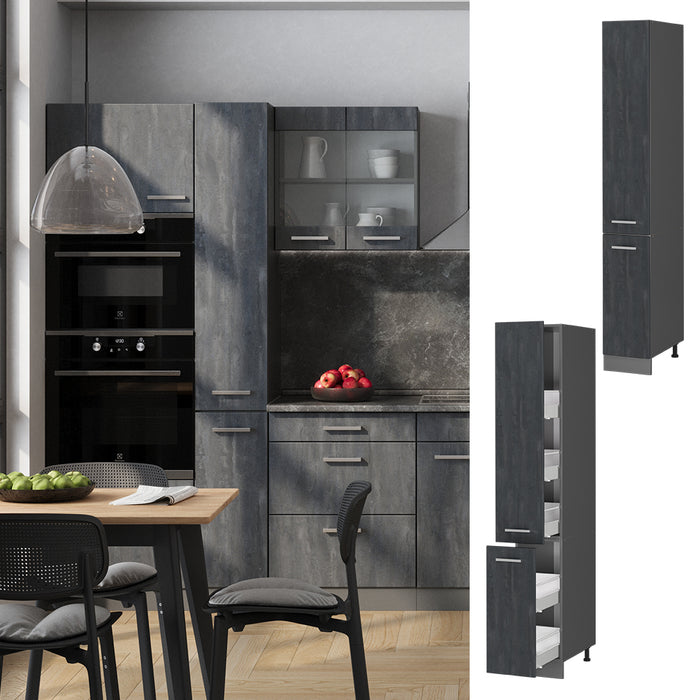 Vicco Armadio da farmacia Calcestruzzo nero 30 cm