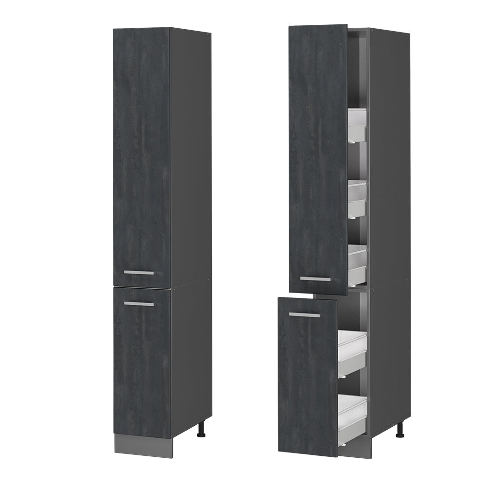 Vicco Armadio da farmacia Calcestruzzo nero 30 cm