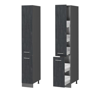 Vicco Armadio da farmacia Calcestruzzo nero 30 cm