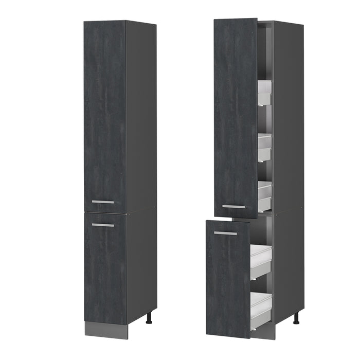 Vicco Armadio da farmacia Calcestruzzo nero 30 cm