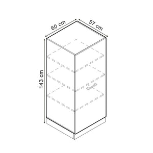 Vicco Mobile per forno da incasso Calcestruzzo nero 60 cm