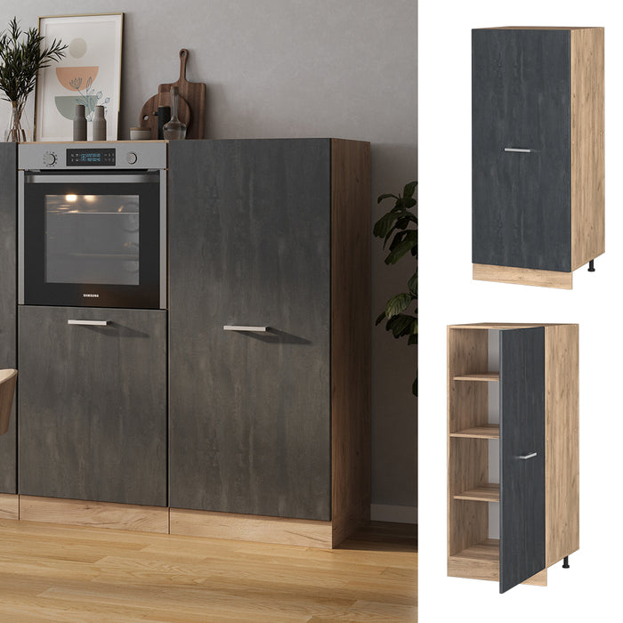 Vicco Mobile per forno da incasso Calcestruzzo nero 60 cm