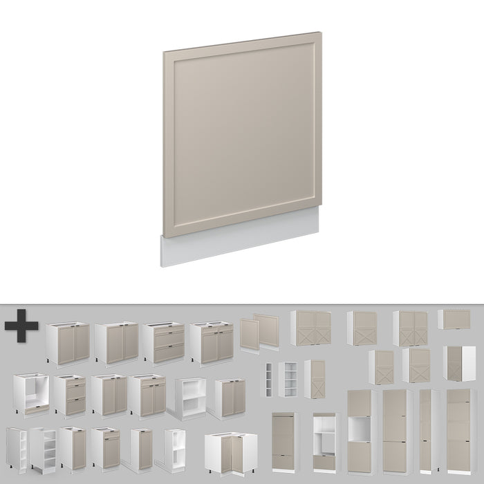 Vicco Pannello frontale GrigioBeige 60 cm senza piano di lavoro