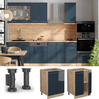 Vicco Base Blu scuro lucido 60 cm , PL Rovere