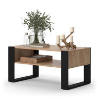 Vicco Tavolino da salotto Quercia dorata 92 x 52,4 cm con ripiano