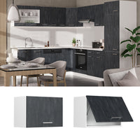 Vicco Pensile da cucina Calcestruzzo nero 60 cm Piatto