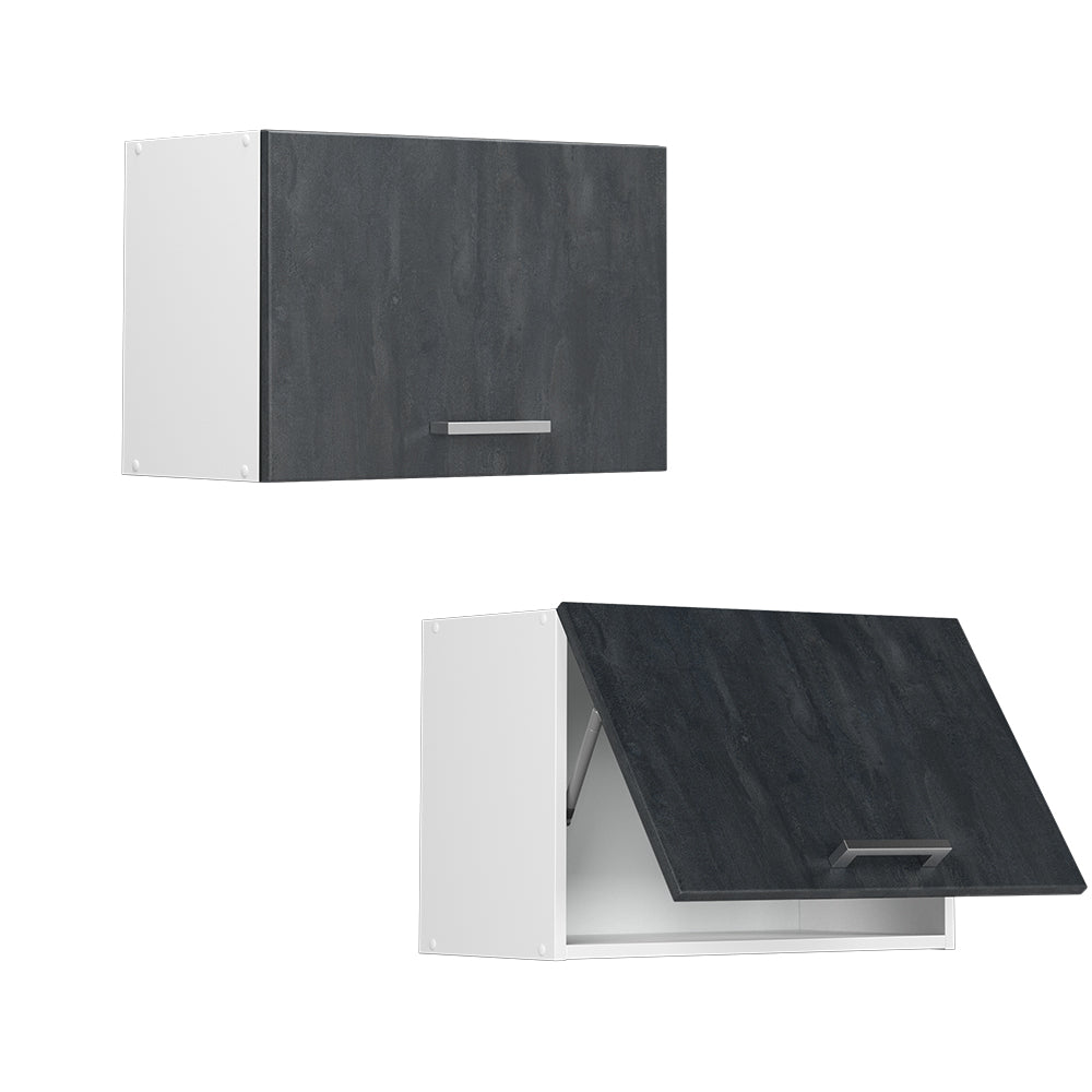 Vicco Pensile da cucina Calcestruzzo nero 60 cm Piatto