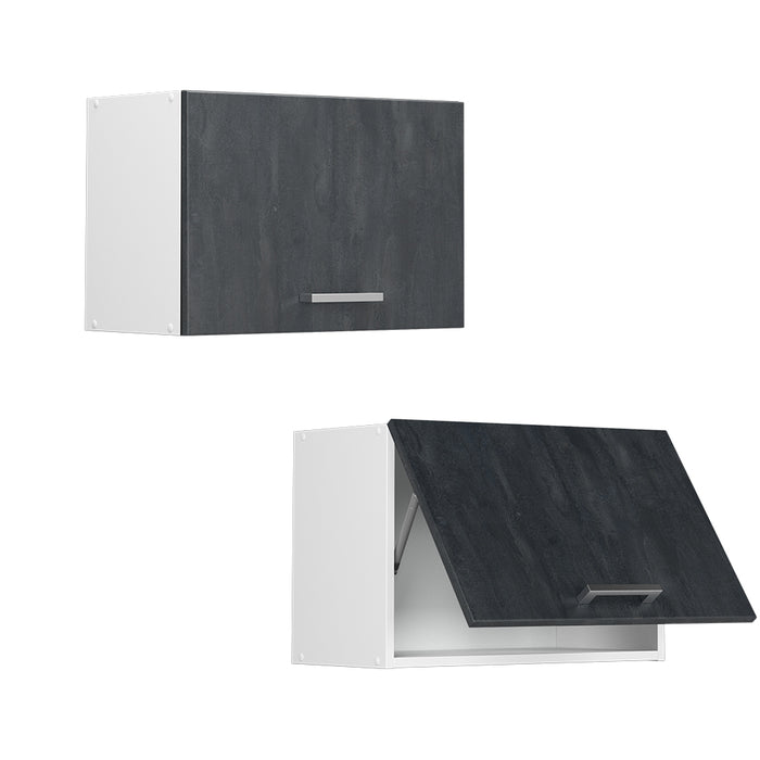 Vicco Pensile da cucina Calcestruzzo nero 60 cm Piatto