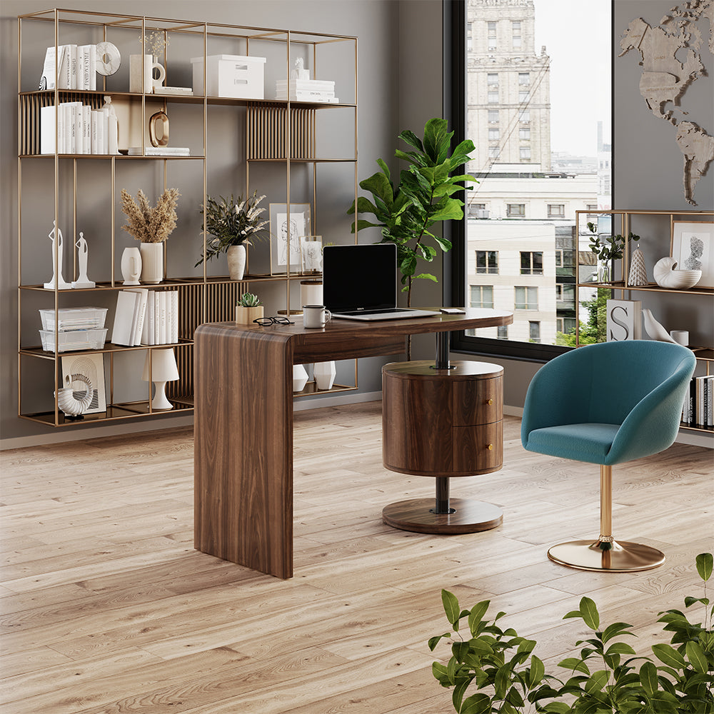 Vicco Scrivania Rovere rustico 120 x 50 cm con 2 cassetti