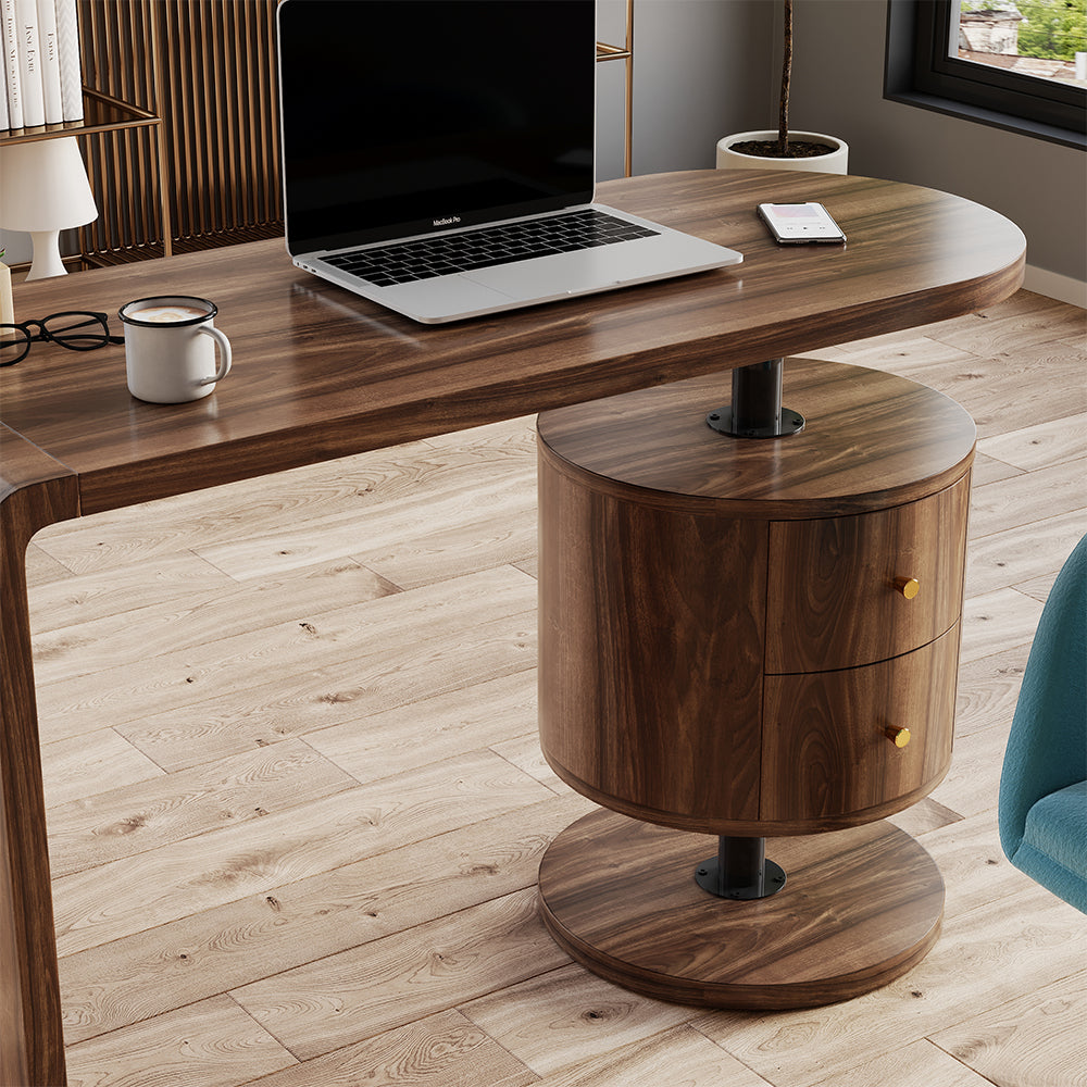 Vicco Scrivania Rovere rustico 120 x 50 cm con 2 cassetti