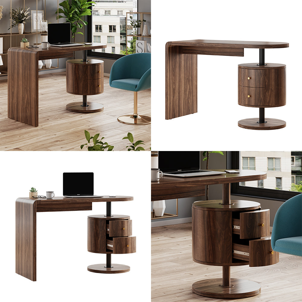 Vicco Scrivania Rovere rustico 120 x 50 cm con 2 cassetti