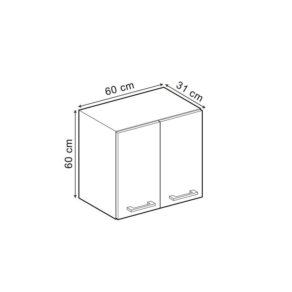 Vicco Pensile da cucina Rovere artigianale 60 cm