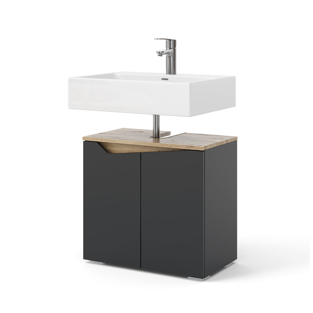 Vicco Mobiletto per lavabo Antracite 60 x 57.5 cm con 2 porte