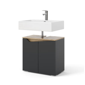 Vicco Mobiletto per lavabo Antracite 60 x 57.5 cm con 2 porte