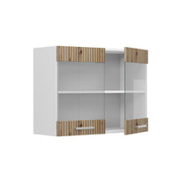 Vicco Mobile da cucina in vetro Rovere artigianale 80 cm