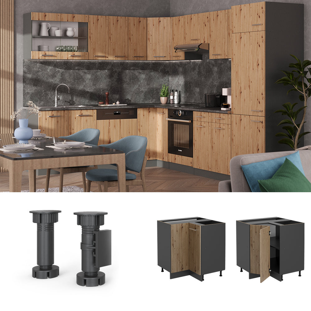 Vicco Mobile ad angolo cucina Rovere artigianale 75.6 cm , PL Rovere