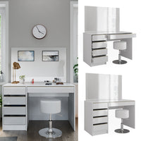 Vicco Set tavolino da toilette Bianco/Oro 55 cm con sgabello