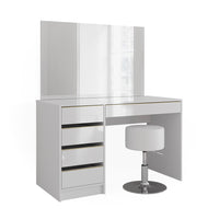 Vicco Set tavolino da toilette Bianco/Oro 55 cm con sgabello