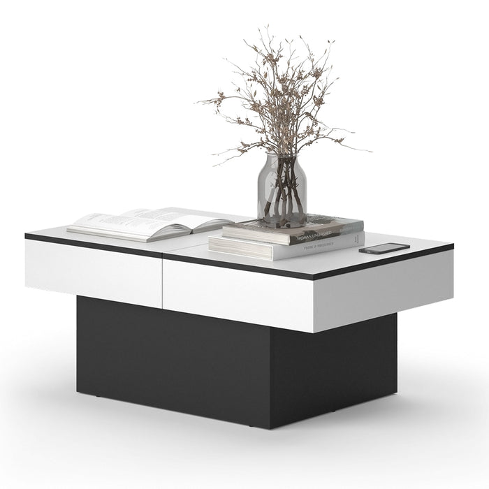 Vicco Tavolino salotto Nero 95 x 58 cm Estensibile