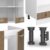 Vicco Cucina angolare completa Rovere artigianale/bianco 227 x 287 cm , PL Marmo