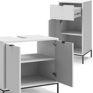 Vicco Set di mobili da bagno Bianco 4 parti