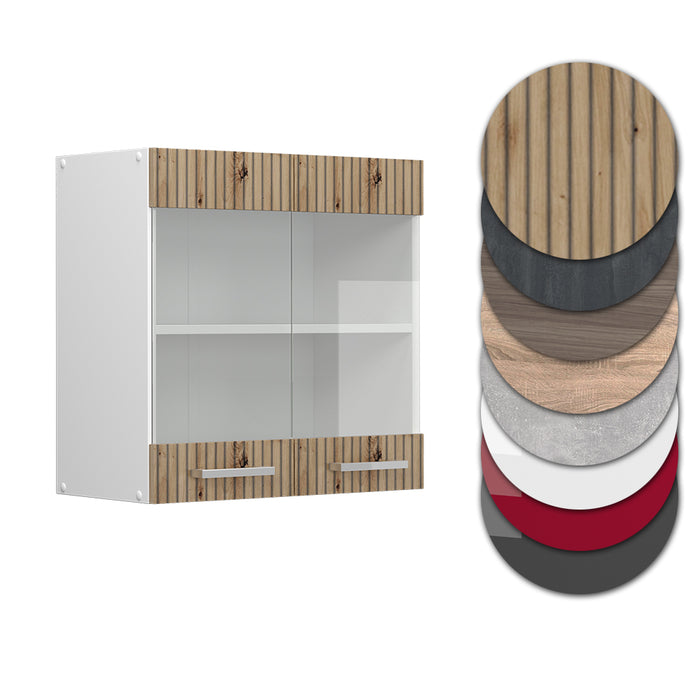 Vicco Mobile da cucina in vetro Rovere artigianale 60 cm