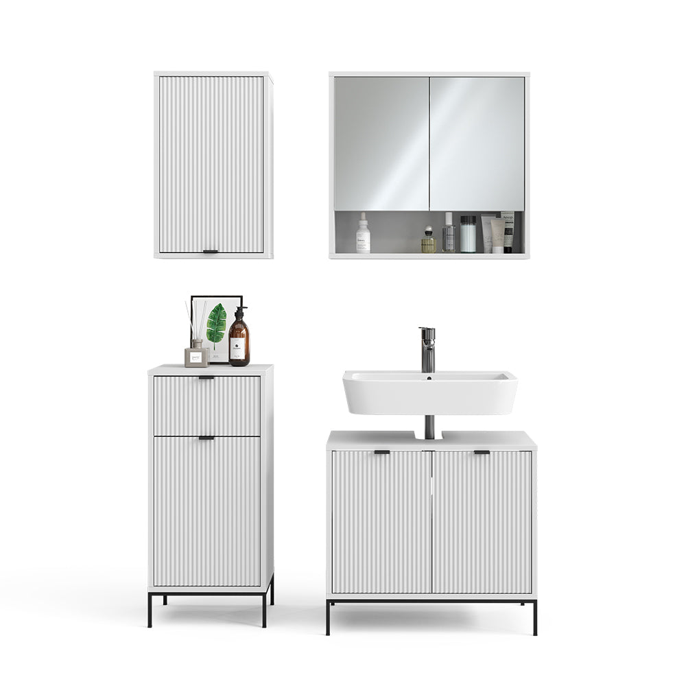 Vicco Set di mobili da bagno Bianco 4 parti