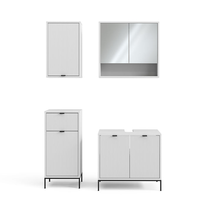 Vicco Set di mobili da bagno Bianco 4 parti