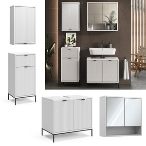 Vicco Set di mobili da bagno Bianco 4 parti