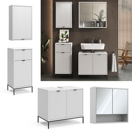 Vicco Set di mobili da bagno Bianco 4 parti