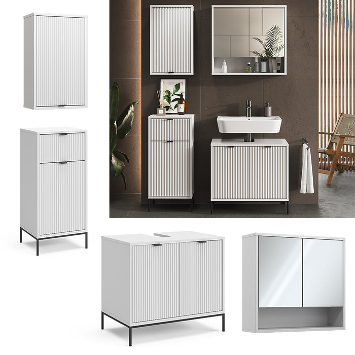 Vicco Set di mobili da bagno Bianco 4 parti