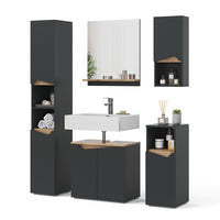 Vicco Combinazione di mobili da bagno Antracite 5 parti