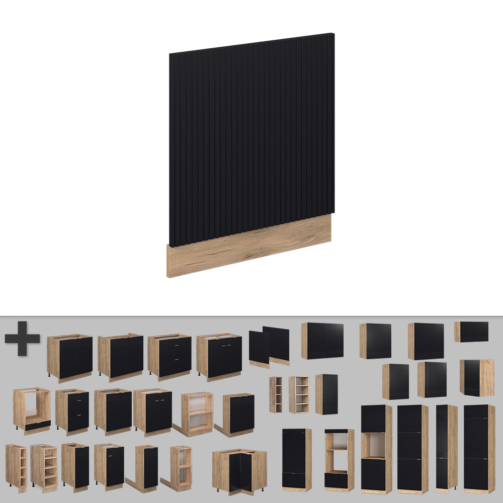 Vicco Pannello frontale Nero a righe 60 cm , PL Antracite