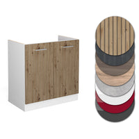 Vicco Mobile lavello cucina Rovere artigianale 80 cm , PL Antracite