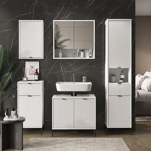 Vicco Set di mobili da bagno Bianco 5 parti