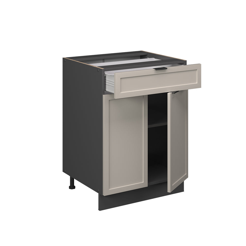 Vicco Mobiletto base per cucina GrigioBeige 60 cm con cassetto, PL Antracite