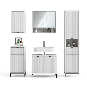 Vicco Set di mobili da bagno Bianco 5 parti