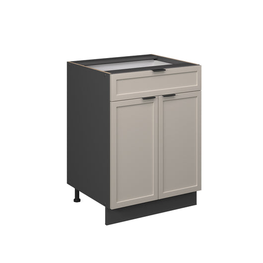 Vicco Mobiletto base per cucina GrigioBeige 60 cm con cassetto, senza piano di lavoro