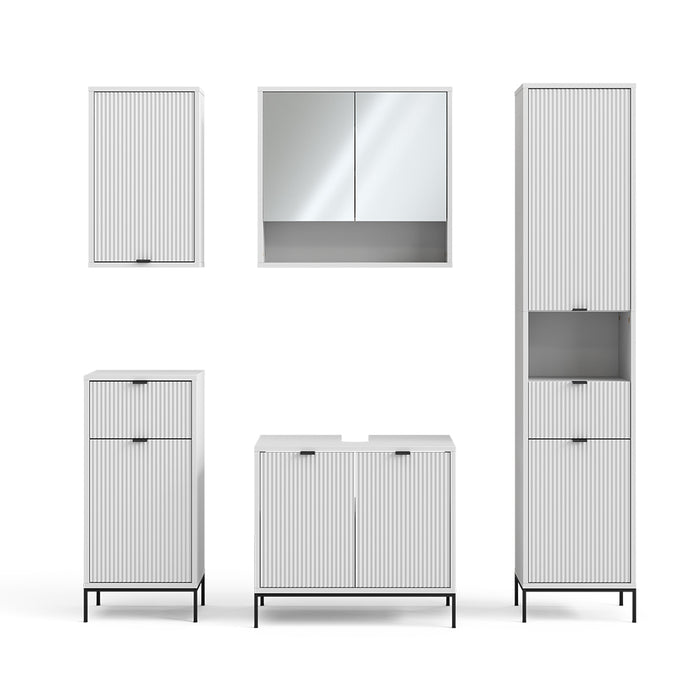 Vicco Set di mobili da bagno Bianco 5 parti