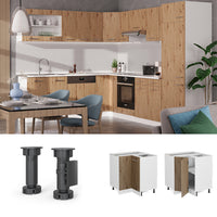 Vicco Mobile ad angolo cucina Rovere artigianale 75.6 cm , PL Antracite