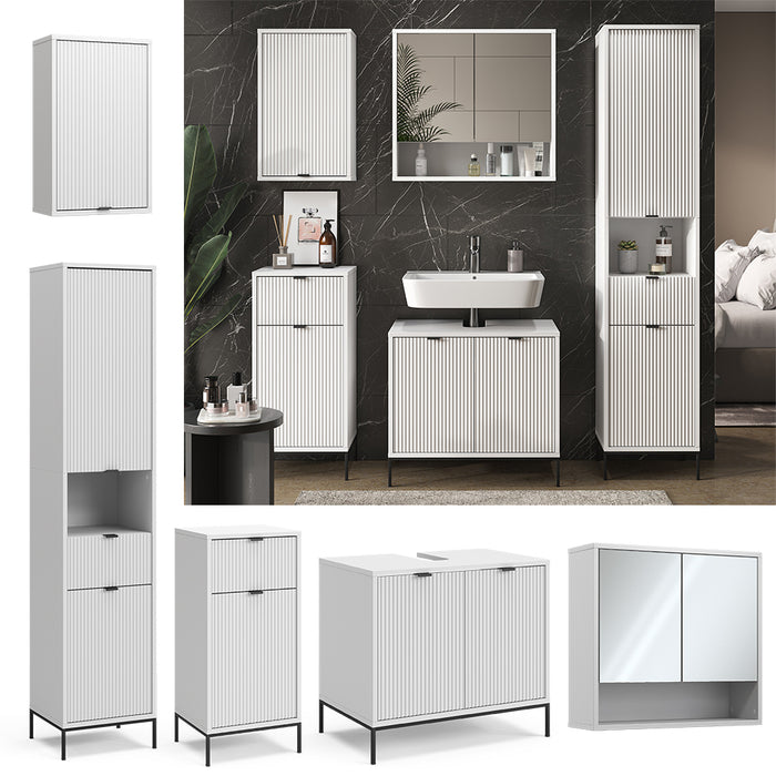 Vicco Set di mobili da bagno Bianco 5 parti