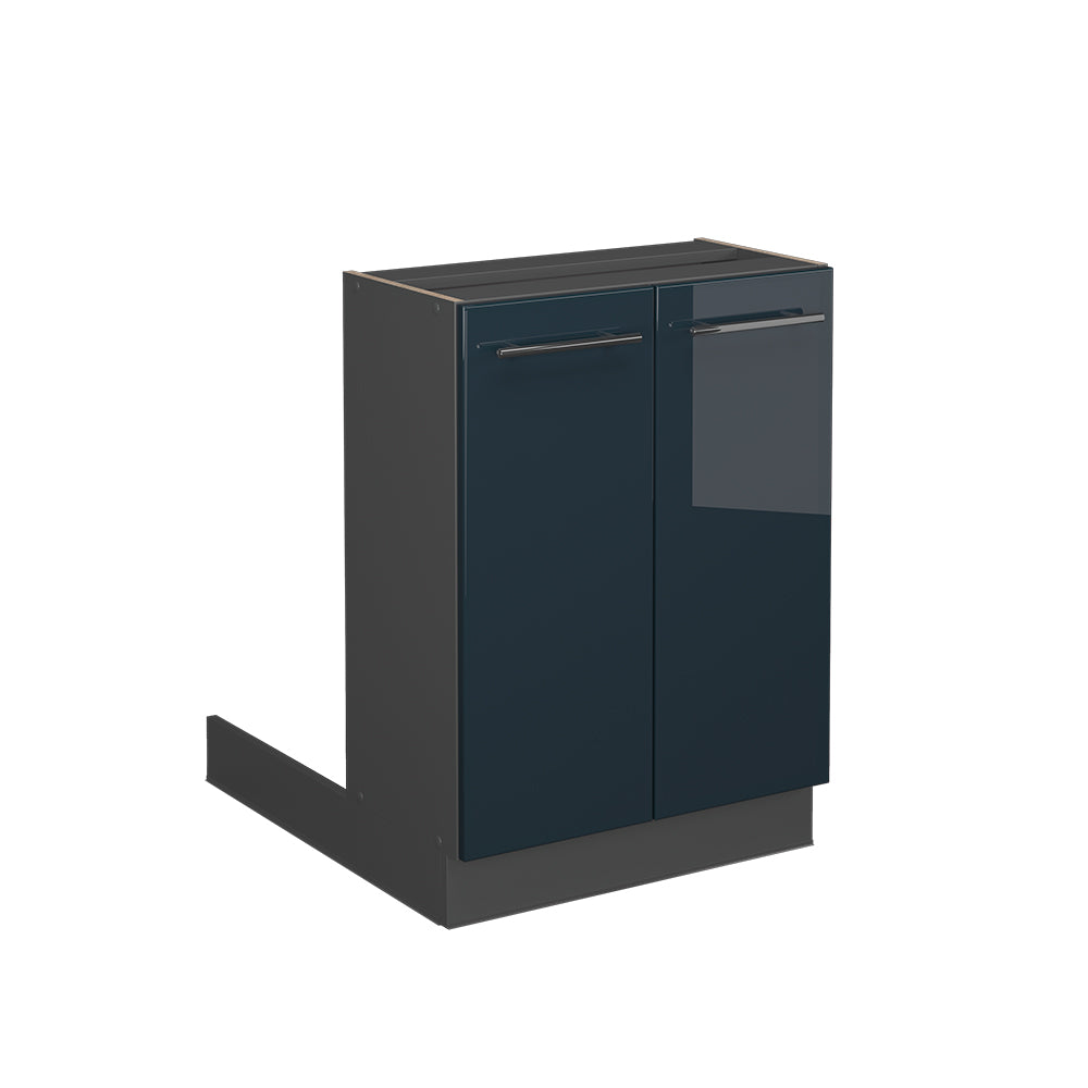 Vicco Isola cucina Blu scuro lucido 60 cm senza piano di lavoro